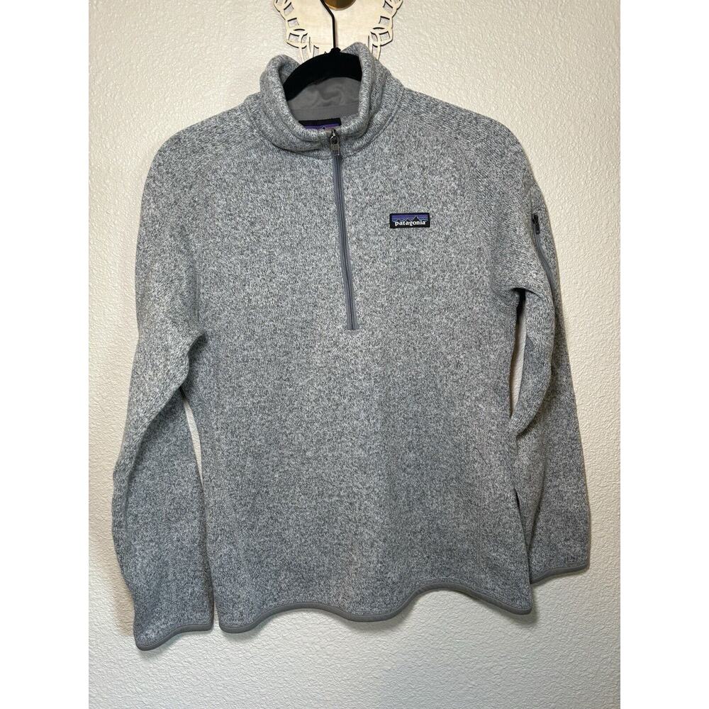 Patagonia Fleece Pullover Better Sweater 1/4 Zip Women Medium Heather Gray 51884